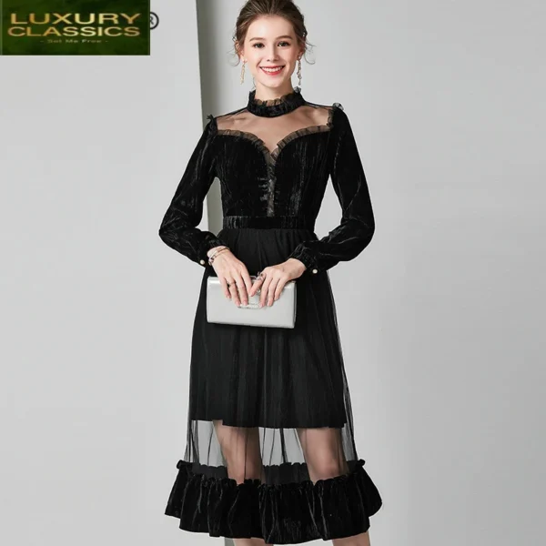 Women Lace Party Dress Long Vintage Black Sexy Dress Slim Dresses Woman Party Night Spring Summer Clothes Vestidos 923032